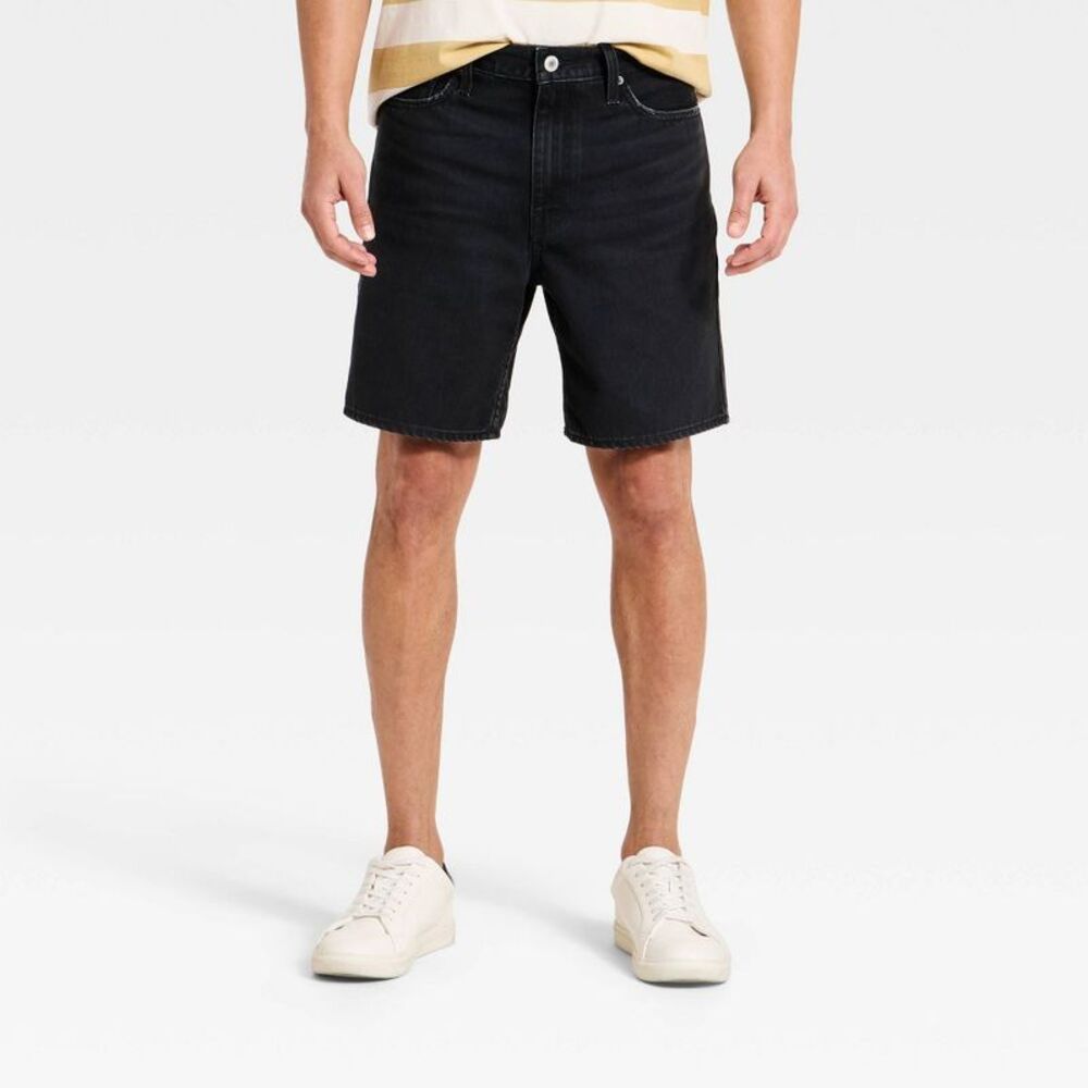 Men's 8" Jean Shorts - Goodfellow & Co Black Denim 36